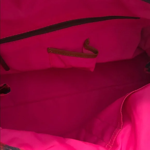 VTG Dooney & Bourke Red & Blue novelty canvas patchwork shoulder handbag NWT - Picture 5 of 15